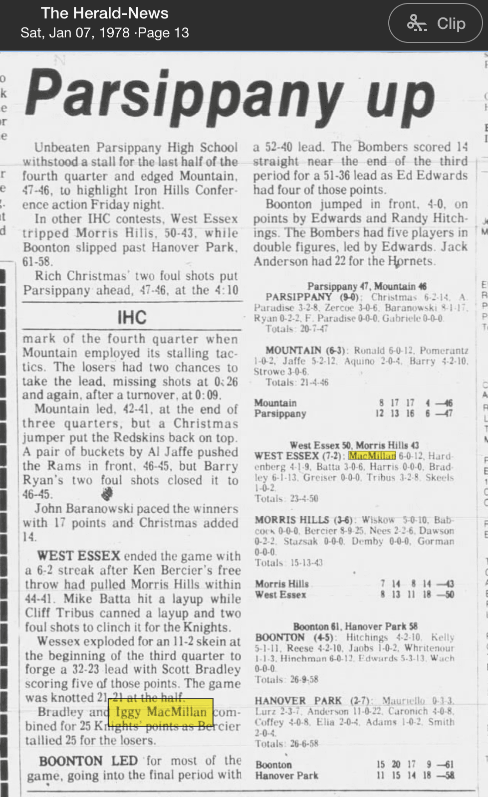 Scan of Parsippany up, Herald-News