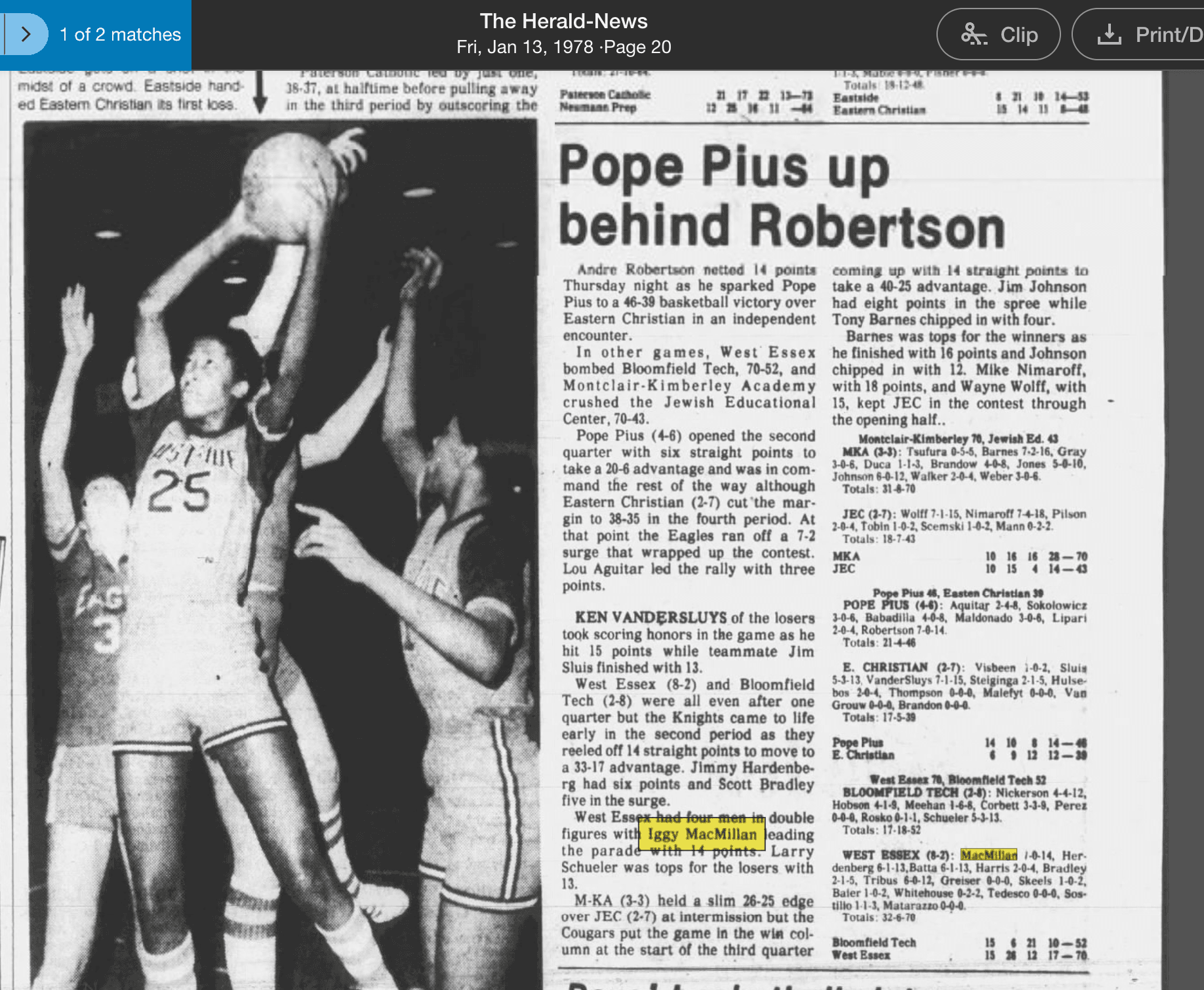 Scan of Herald-News, January 13, 1978, Herald-News