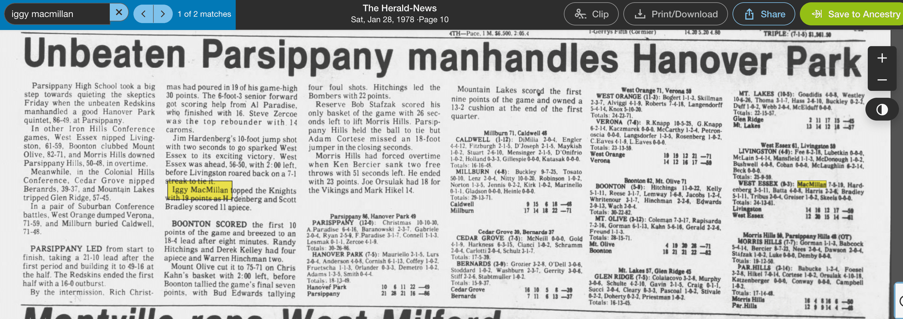 Scan of Herald-News, January 28, 1978, Herald-News