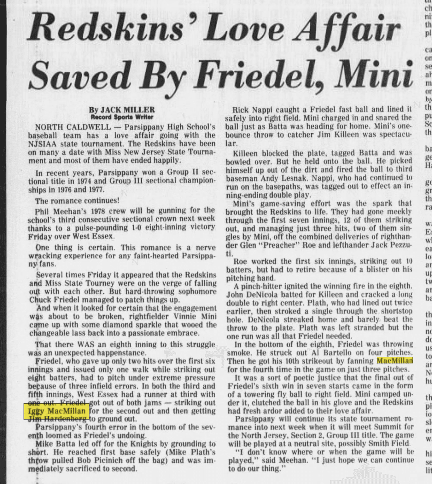 Scan of Redskins' Love Affair Saved By Friedel, Mini, The Record